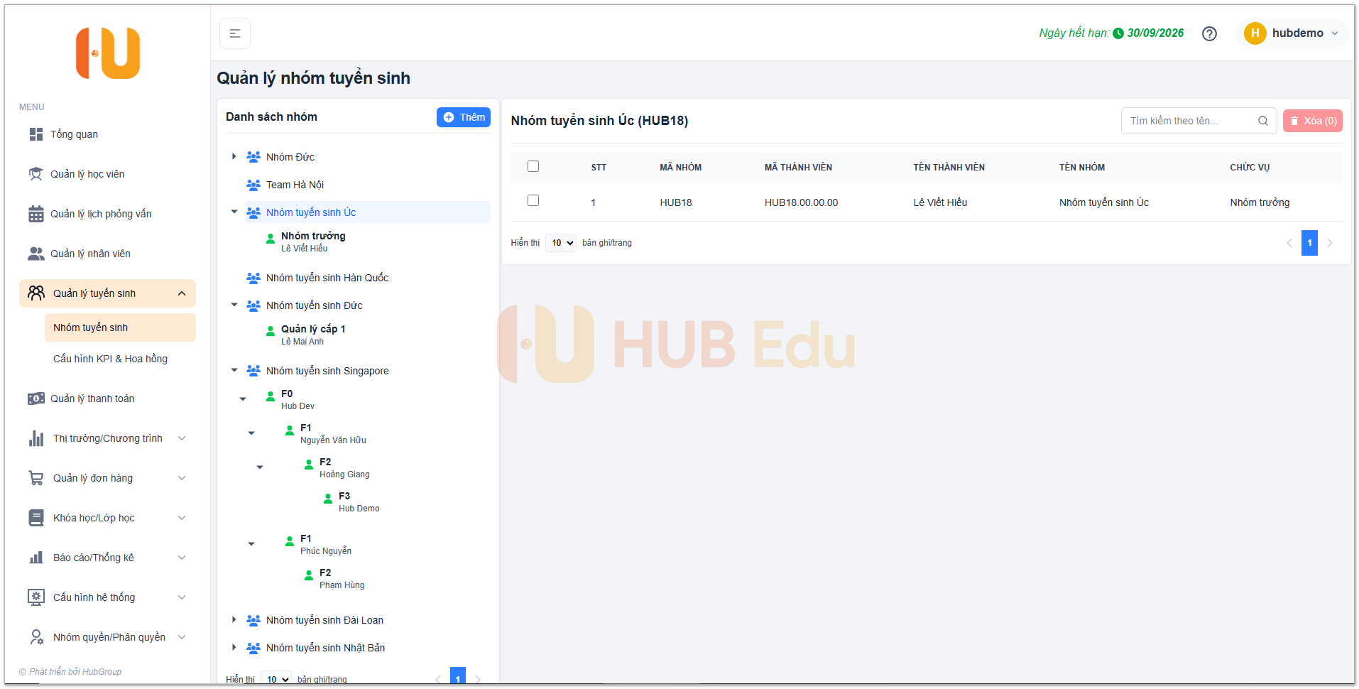 Quản lý tuyển sinh