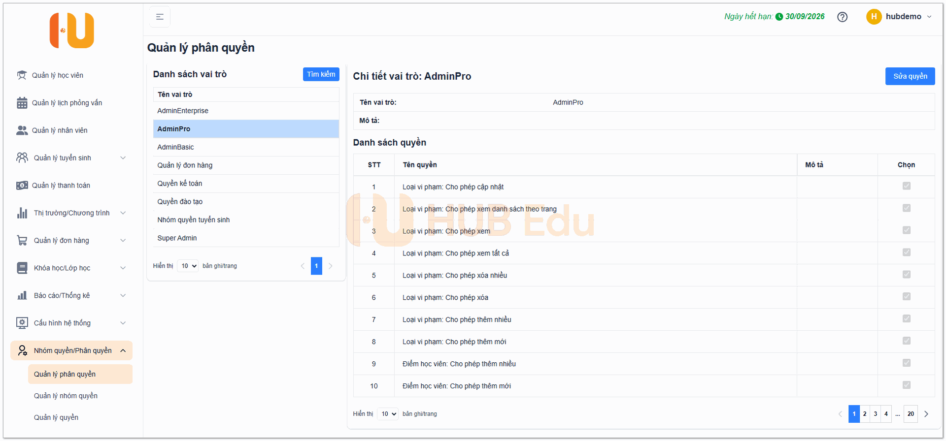 Nhóm quyền/Phân quyền